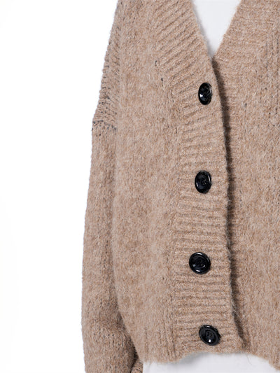 Cardigan de Punto Cuello V Mujer Estilo Relajado Suéter Holgado - Image 29