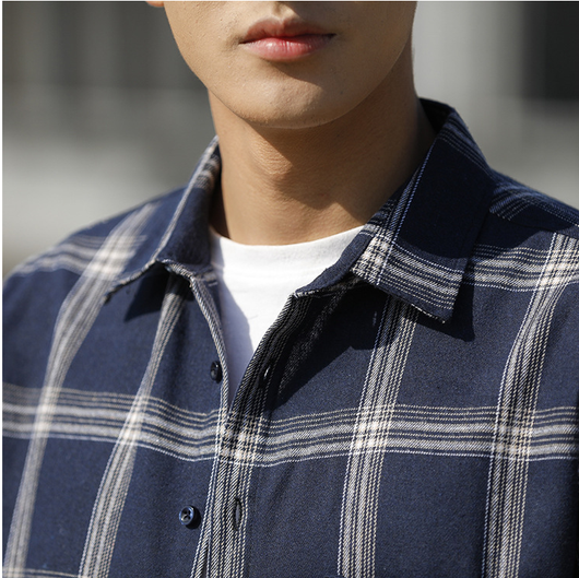 Camisa a Cuadros Hombre Talla Grande Corte Relajado - Image 13