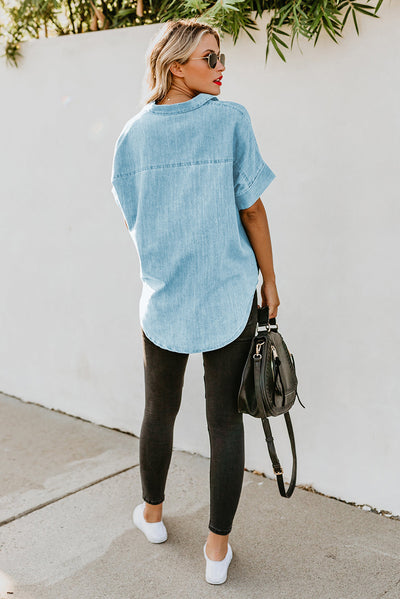 Camisa Casual de Solapa Lisa - Versátil y Minimalista - Image 20