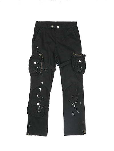 Overol Acampanado con Corte 3D y Bolsillos Teñidos con Cordones - Image 11