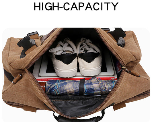 Mochila de Lona para Hombre - Backpack de Viaje y Trabajo con Compartimento Laptop - Image 15