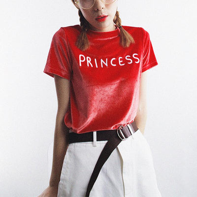 Playera de Terciopelo con Bordado Princesa - Image 2