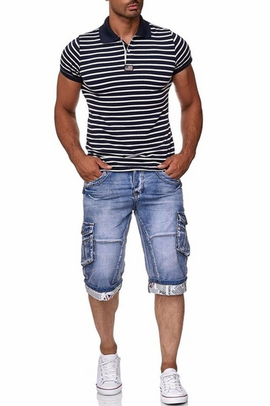 Shorts Denim Recto Clásico con Bolsillos Funcionales - Image 4