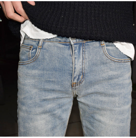 Jeans Vintage Azul Claro Desgastado con Stretch - Image 14