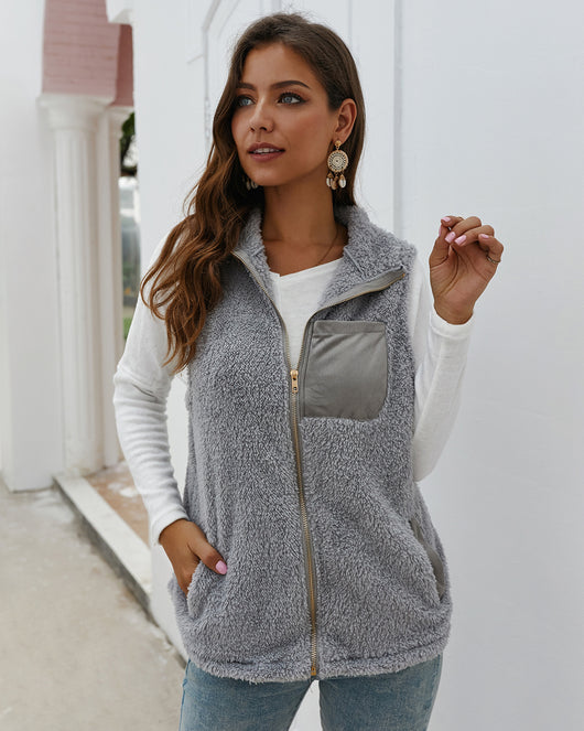 Chaleco Abrigo Térmico de Felpa para Mujer - Calidez Invierno - Image 43