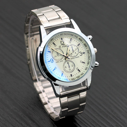 Reloj de Cuarzo para Hombre con Cristal Azul - Regalo de Moda Elegante - Image 4