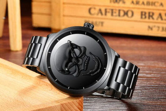 Reloj de Calavera para Hombre y Mujer - Diseño Minimalista Resistente al Agua