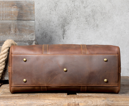 Bolsa de Viaje Retro en Cuero Genuino - Gran Capacidad para Hombre - Image 16