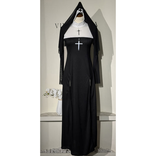 Disfraz de Monja para Halloween - Traje Religioso de Rol - Image 5