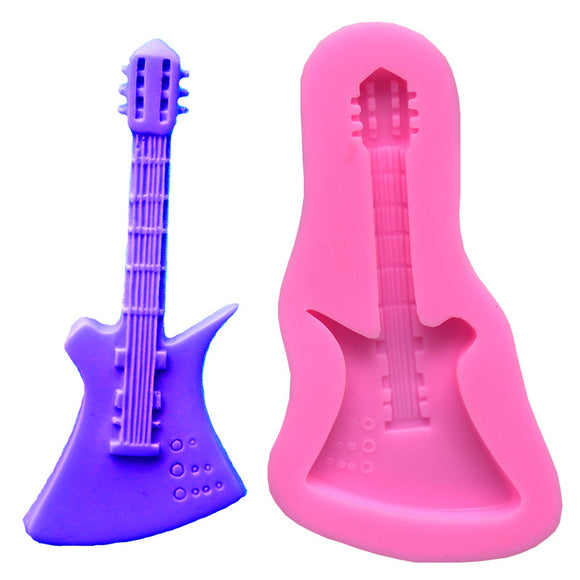 Molde de Silicona Guitarra y Violín para Decoración de Pasteles
