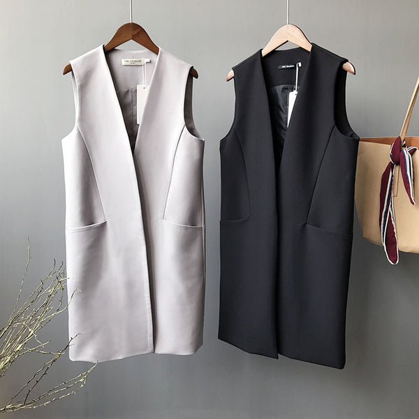 Chaleco de Traje Elegante y Minimalista para Mujer - Corte Medio