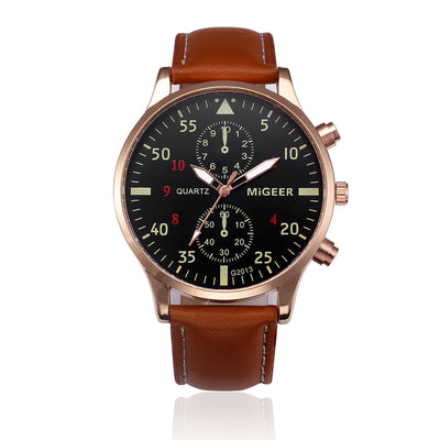 Reloj Retro Hombre Correa Cuero PU Diseño Casual Analógico Cuarzo - Image 6