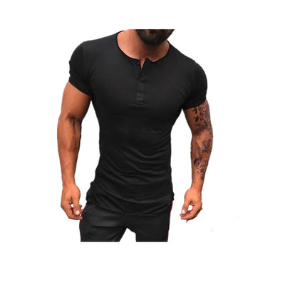 Playera Monocromática de Manga Corta para Hombre