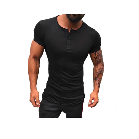 Playera Monocromática de Manga Corta para Hombre