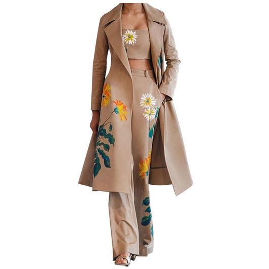 Chaqueta Cortavientos Larga Estampada para Mujer - Conjunto de Moda y Elegancia - Image 9