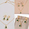 Conjunto de Joyería Jade Blanco Estilo Hong Kong Retro - Collar y Aretes Versátiles