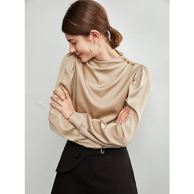 Blusa de Seda Estilo Hong Kong para Mujer - Manga Larga Francesa Ligera - Image 9