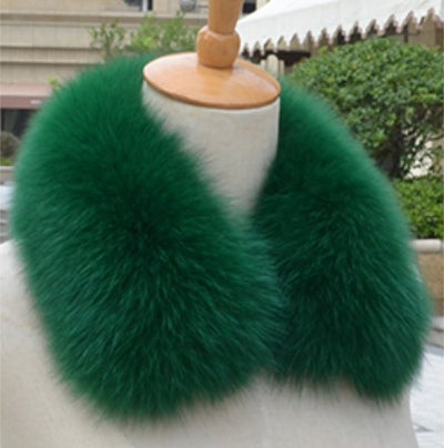 Cuello de Piel de Zorro con Mapache Real Auténtico - Image 13