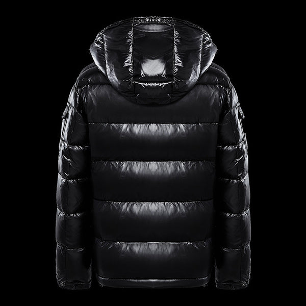 Chaqueta Acolchada Negra Brillante para Parejas
