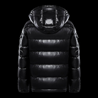 Chaqueta Acolchada Negra Brillante para Parejas - Image 2