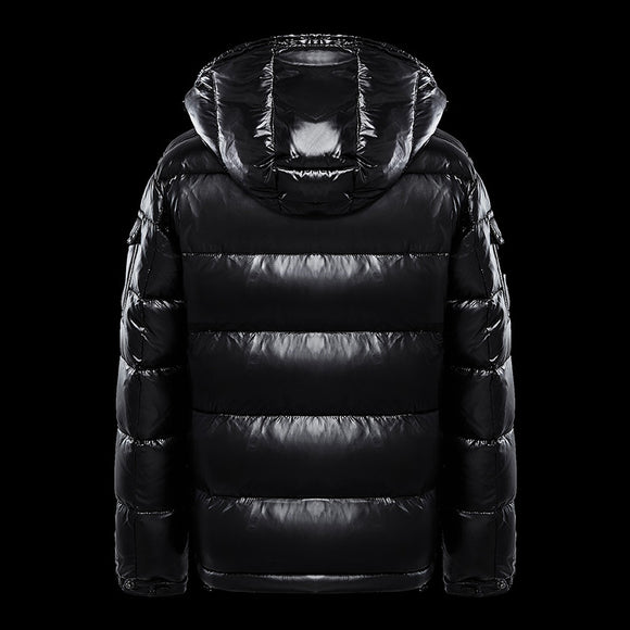 Chaqueta Acolchada Negra Brillante para Parejas