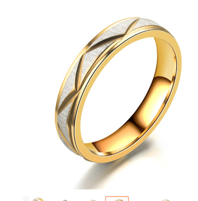 Anillo de Pareja en Acero Titanio Chapado en Oro 24K - Image 9