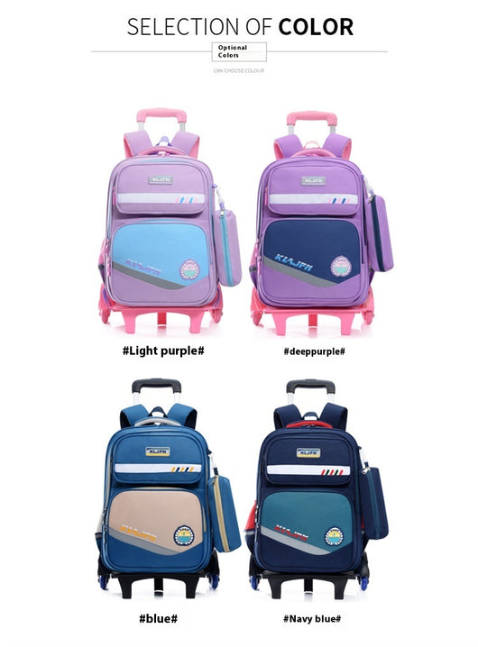 Mochila Escolar con Ruedas y Carrito Portátil Desmontable - Image 27