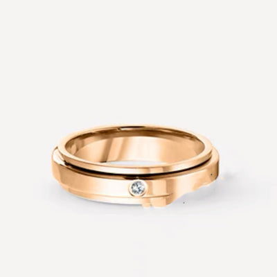 Anillo de Plata Esterlina Giratorio para Parejas con Diamantes y Gipsófila - Image 17