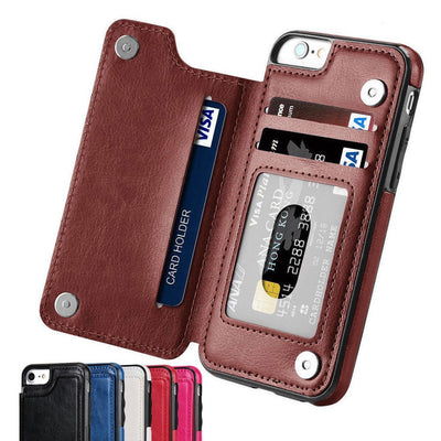Funda Adhesiva de Cuero con Patrón Crazy Horse para Teléfono Móvil - Image 14