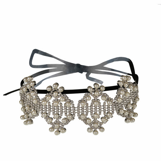 Collar de Perlas con Cristales Brillantes - Image 3