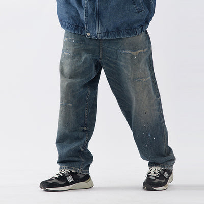 Jeans Anchos de Largo Completo Splash Ink para Hombre