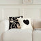 Cojín Decorativo Nórdico Blanco y Negro para Sala de Estar con Relleno