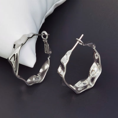 Aretes Grandes de Plata 925 Circulares Personalizados Estilo Exagerado - Image 9