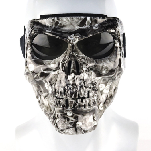 Máscara Cráneo para Motociclista con Gafas Integradas - Image 5