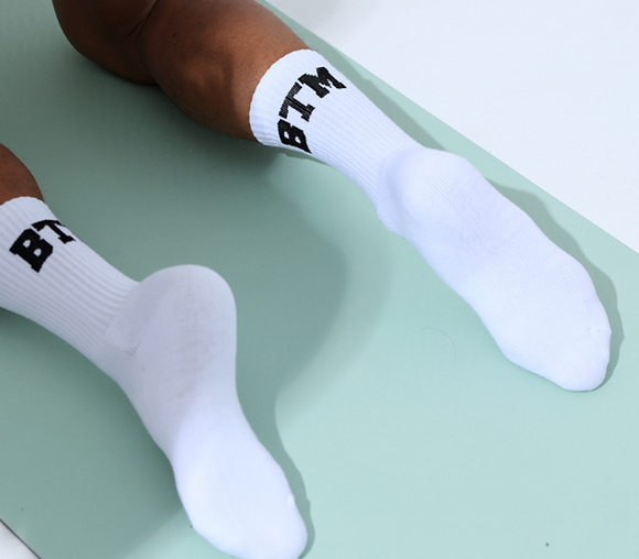 Calcetines Deportivos Blancos para Hombre BTM