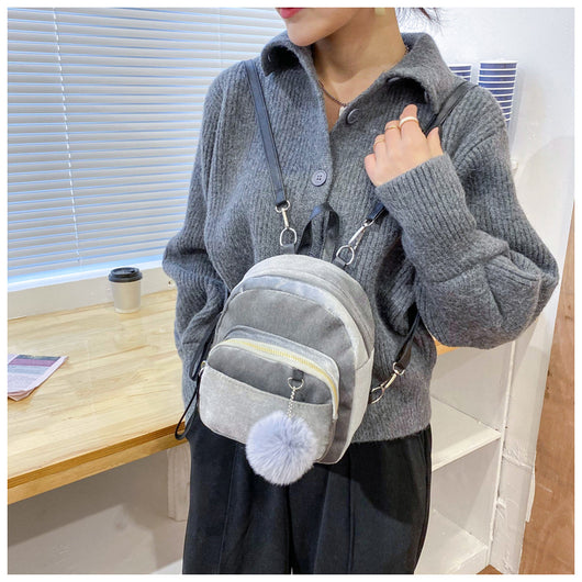 Bolso Mensajero Multifuncional de Terciopelo con Colgante para Cintura - Image 6