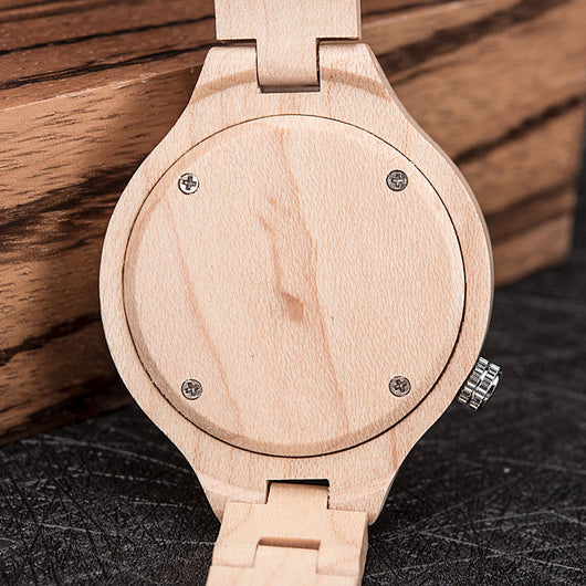 Reloj de Cuarzo Luminoso con Madera Natural - Image 4