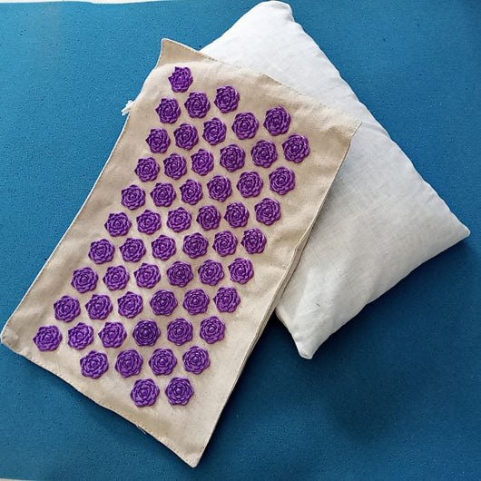 Tapete de Acupresión Loto Algodón y Lino para Yoga y Relajación - Image 16