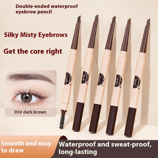 Lápiz de Cejas Doble Punta Ultra Fino Impermeable y Resistente al Sudor