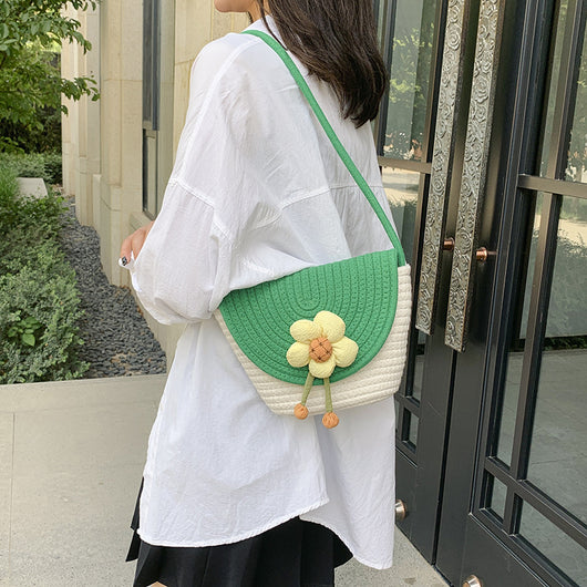 Bolsa de Paja con Flores para Mujer - Estilo Verano - Image 28