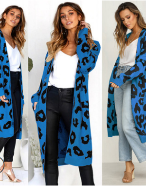 Cardigan de Leopardo para Otoño e Invierno - Suéter Tejido Elegante para Mujer - Image 20