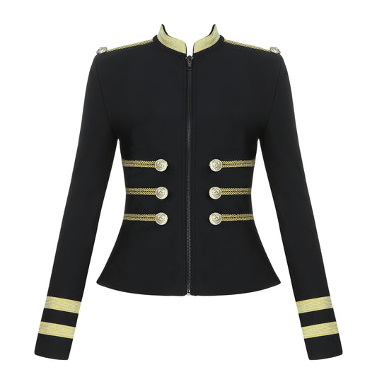Blazer Slim Estilo Marinero Elegante British