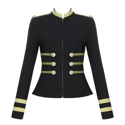 Blazer Slim Estilo Marinero Elegante British