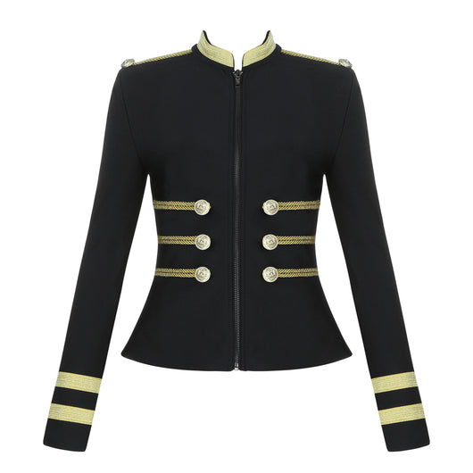 Blazer Slim Estilo Marinero Elegante British