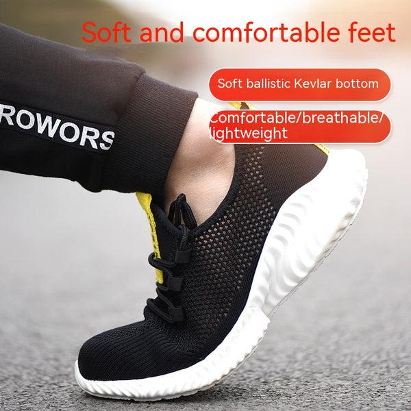 Zapatos de Seguridad Respirable con Puntera de Acero y Suela Antiperforación