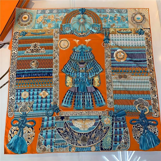 Pañoleta de Seda Estampada Tejida Hecha a Mano - Image 81