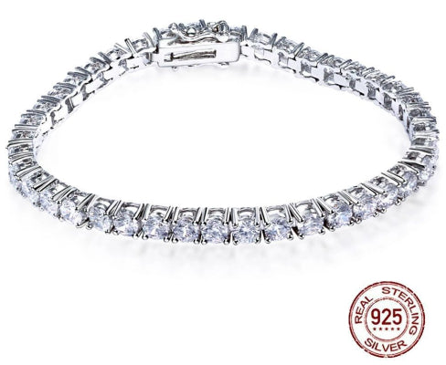 Pulsera de Plata S925 Cadena de Tenis 17-19cm Largo Ajustable - Image 9