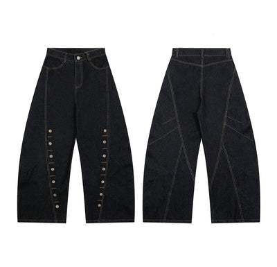 Pantalón Denim con Ojales Reforzados Multi-fila - Image 3