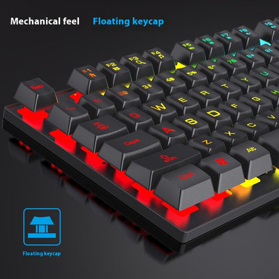 Teclado Retroiluminado 104 Teclas para Gamers con Ratón Portátil - Image 2