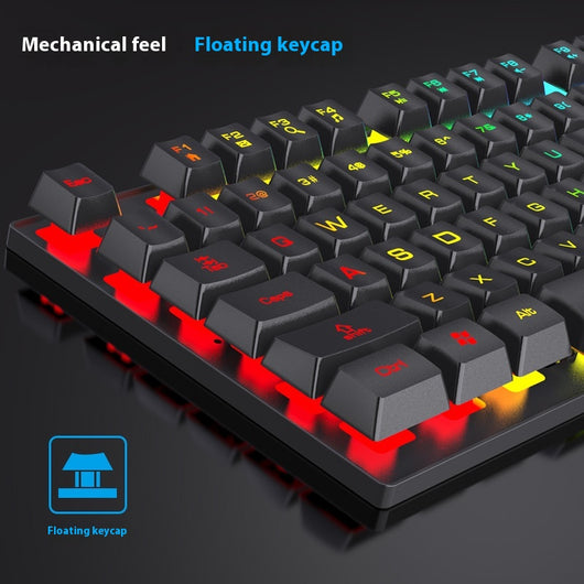 Teclado Retroiluminado 104 Teclas para Gamers con Ratón Portátil - Image 2